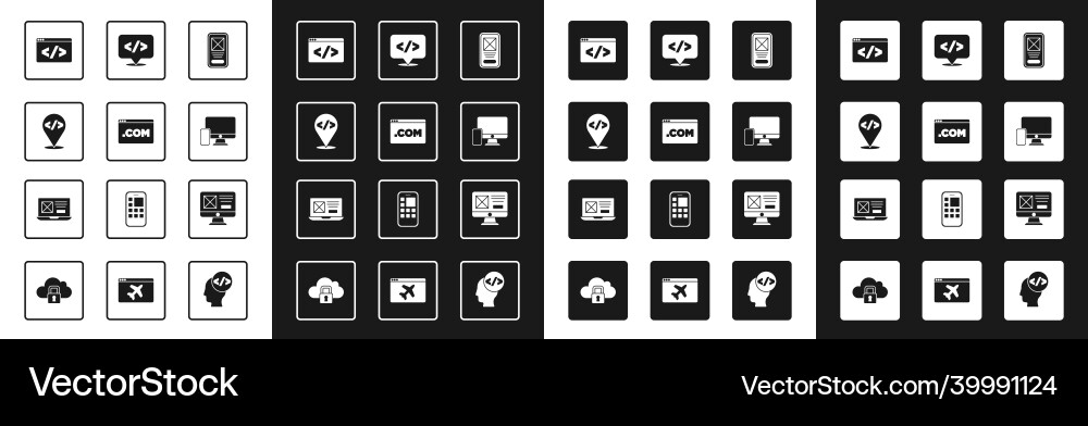Set ui or ux design front end development Set ui or ux design front end development vector image