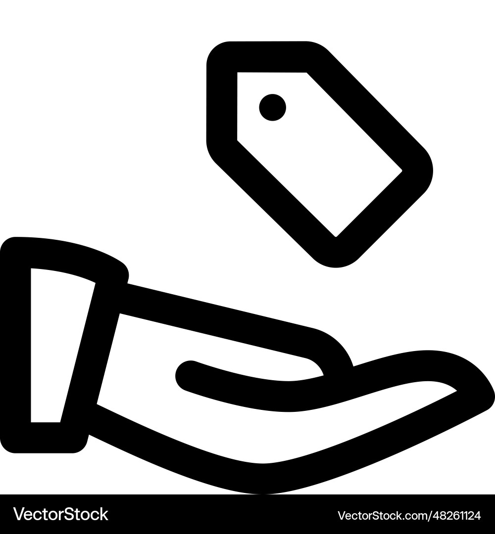 Tag displaying price and info of product Vector Image