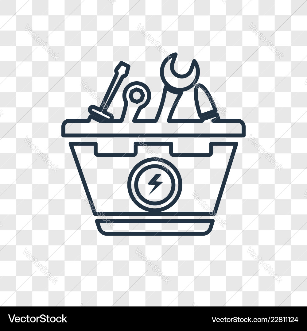 Toolbox concept linear icon isolated Vector Image