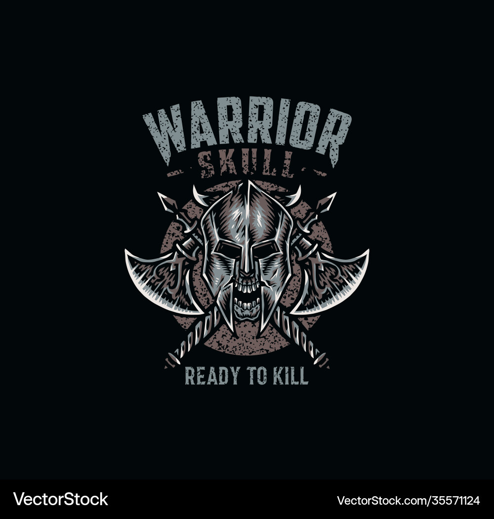 Warrior Schädel t Hemd Grafikdesign Warrior Schädel t Hemd Grafikdesign vektorbild