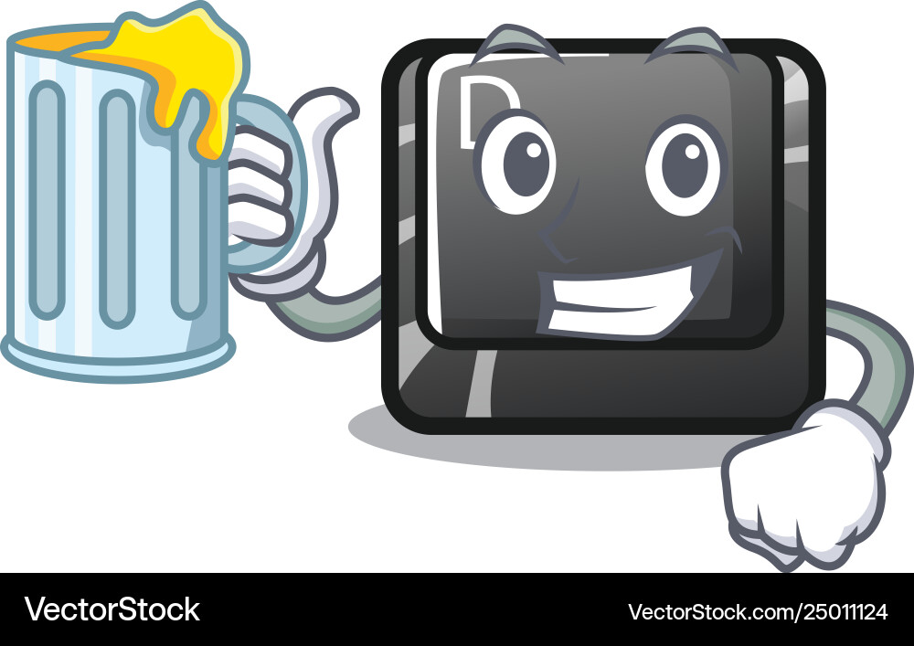 With juice d button installed in game character Vector Image