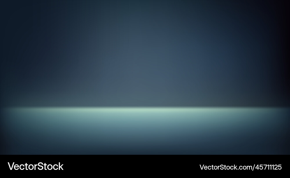 Abstract illuminated empty dark room design vector image