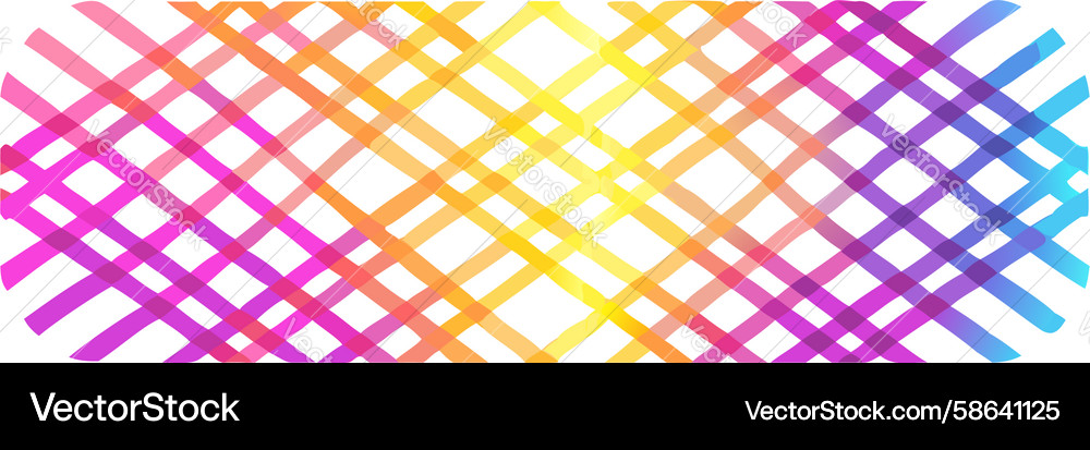 Abstract multicolored cross-hatch linear pattern Vector Image