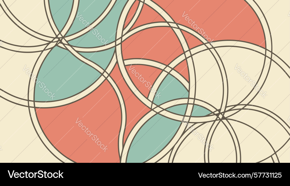 Abstract overlapping circles pattern - earthy Vector Image
