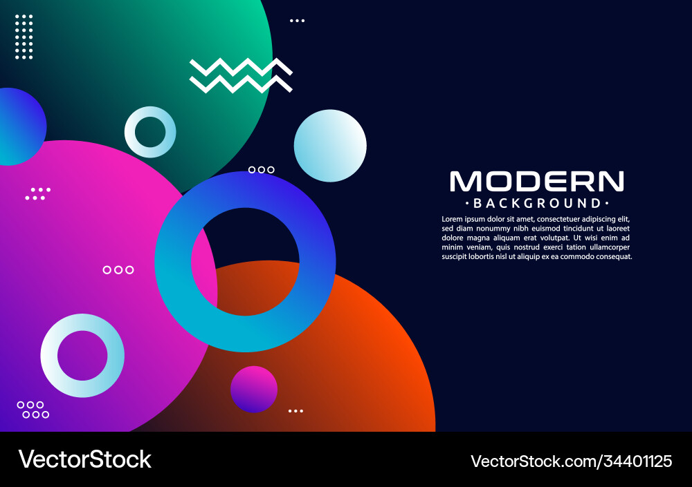 Colorful abstract background with random circle vector image