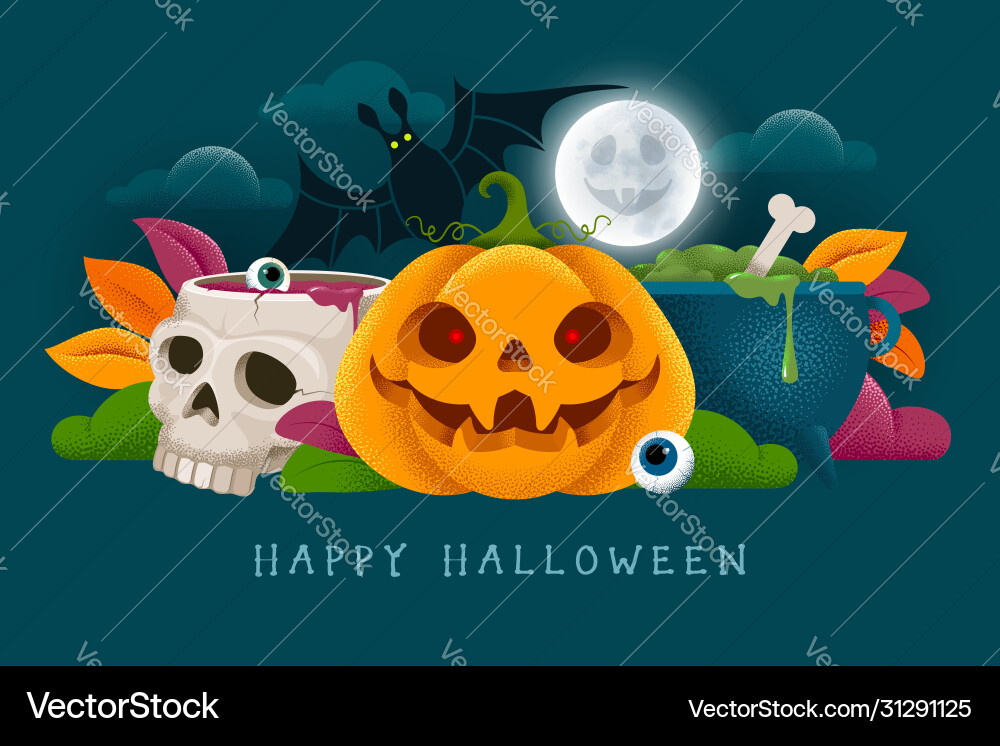 Halloween Party Background vector image