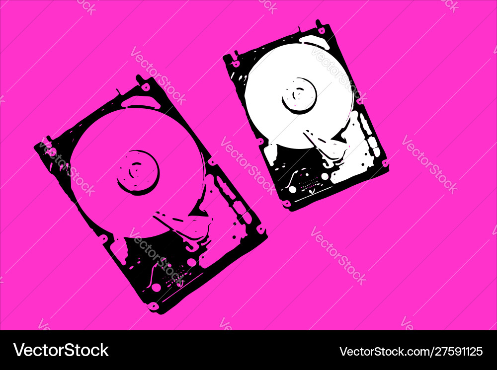 Hdd open hard disk drive concept data storage Hdd open hard disk drive concept data storage Vector Image