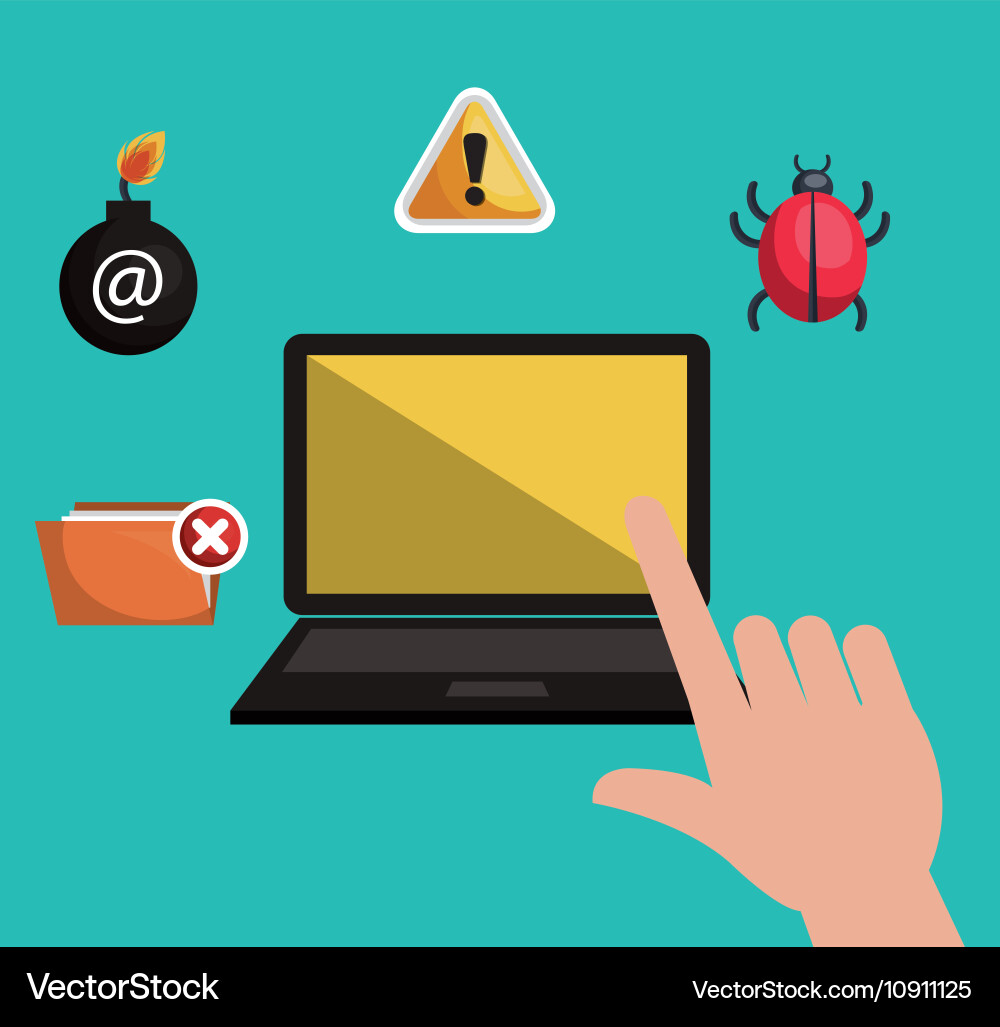 Informatic security system design vector image