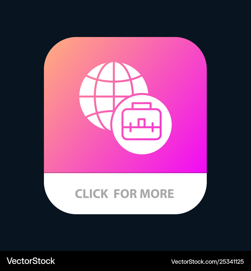International business mobile app button android Vector Image