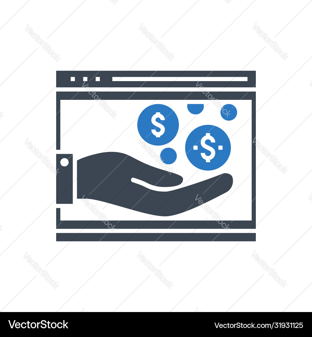 Money Glyph Icon - Income Royalty Free Vector Image
