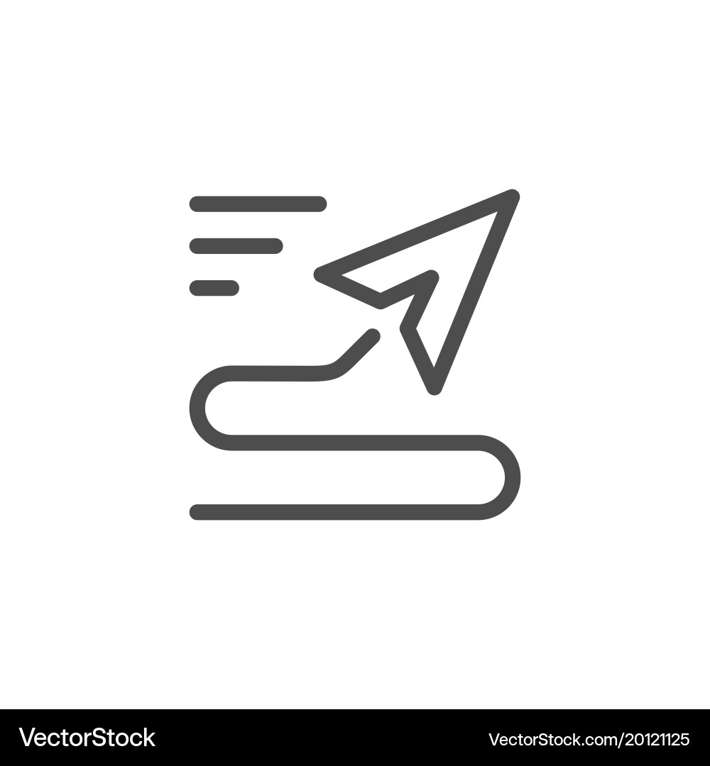 Navigation line icon Vector Image