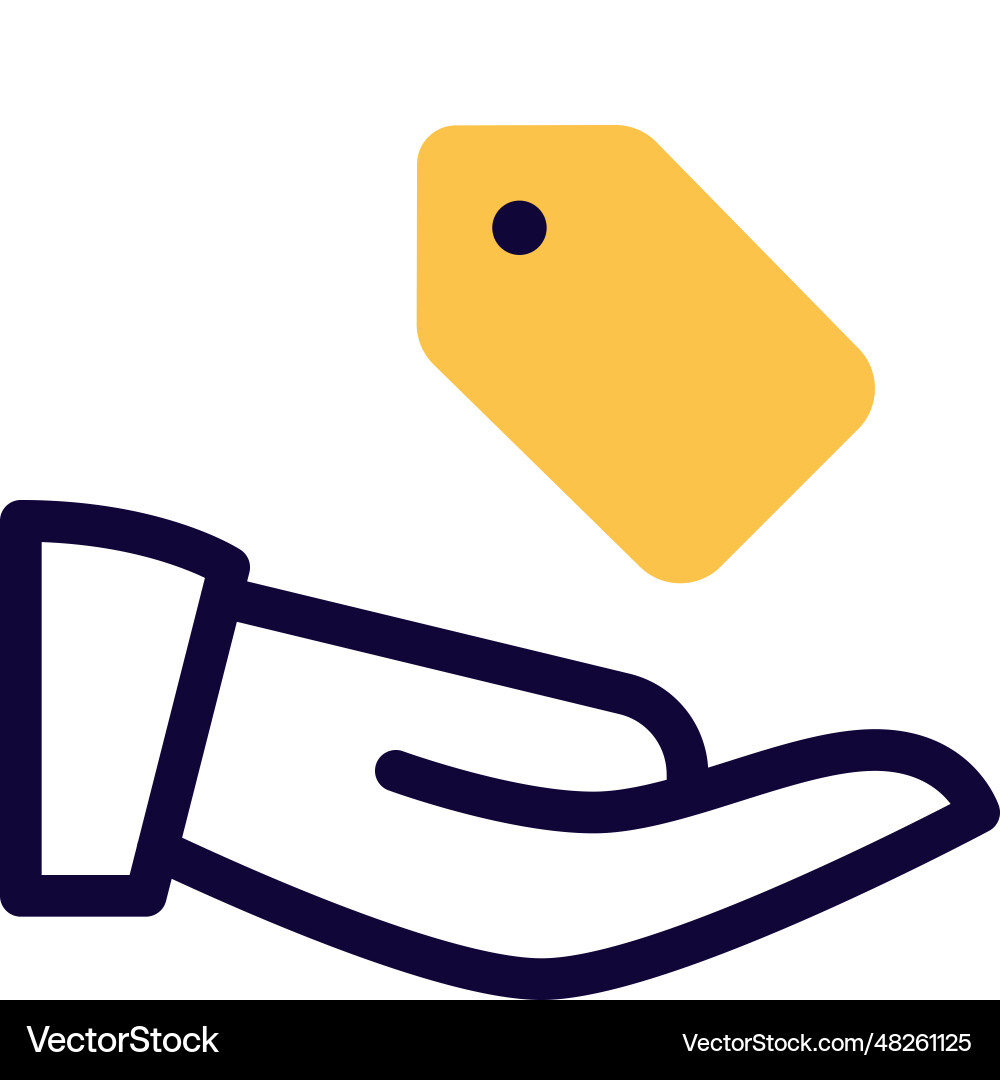 Tag displaying price and info of product vector image
