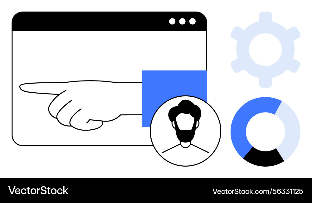 User Interface Analytics Dashboard vector image