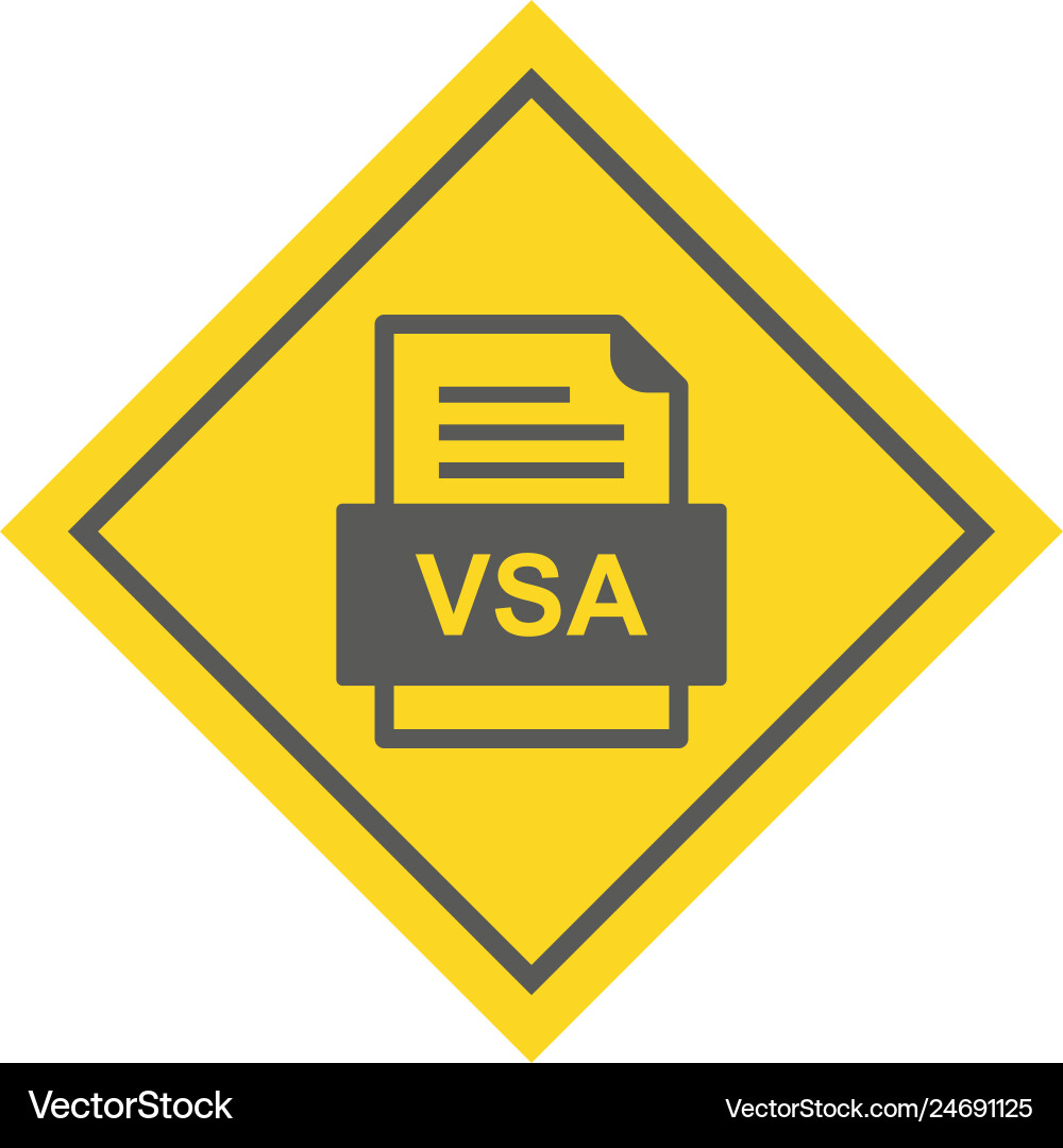 Vsa file document icon Vector Image