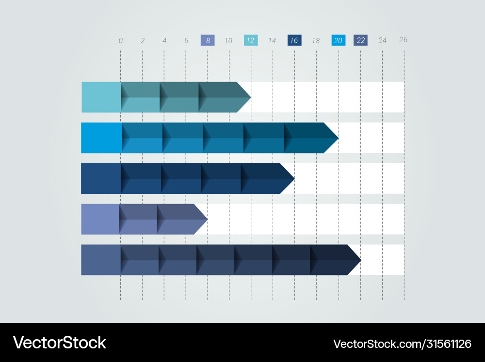 3d chart graph simply color editable infographics Vector Image