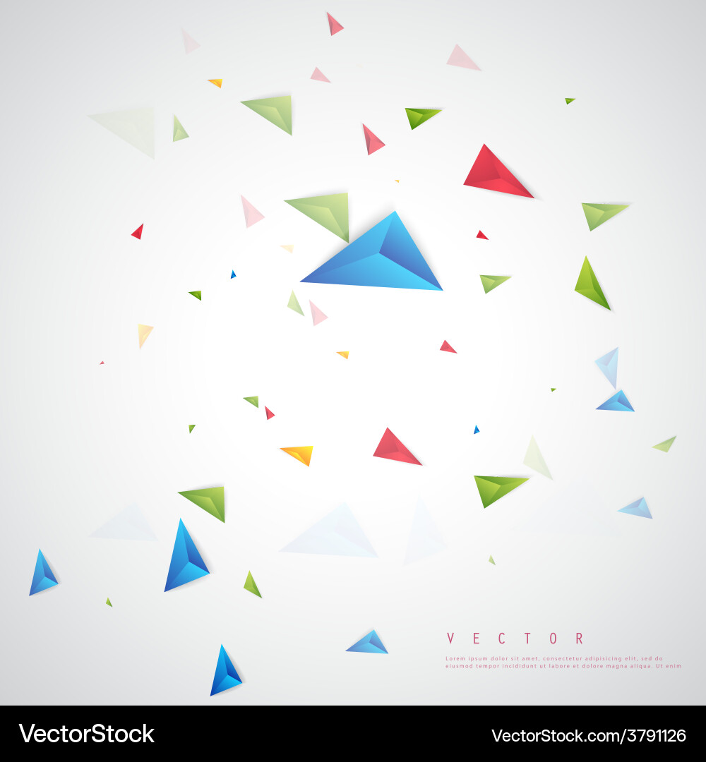 Color background abstract polygon triangle vector image