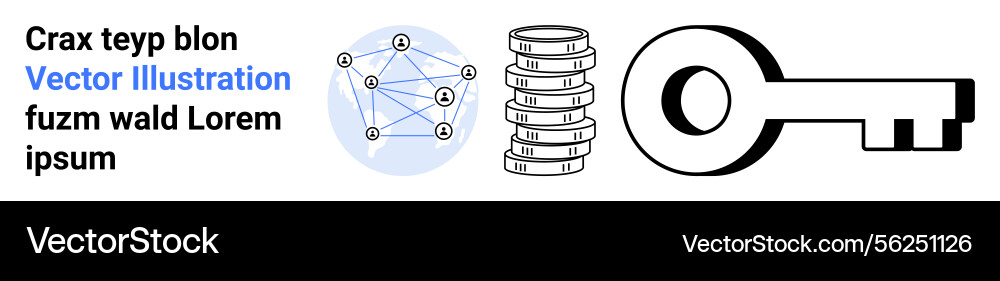 Data network cloud storage and security key Data network cloud storage and security key vector image