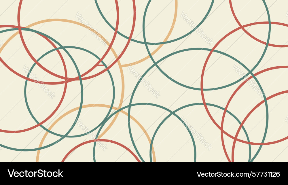 Dynamic abstract circles pattern - warm red and vector image