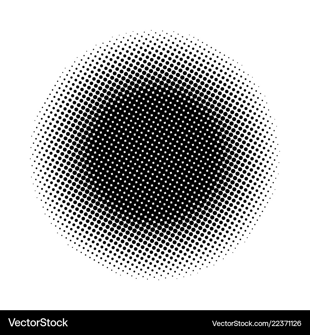 Halftone circle symbol icon design vector image