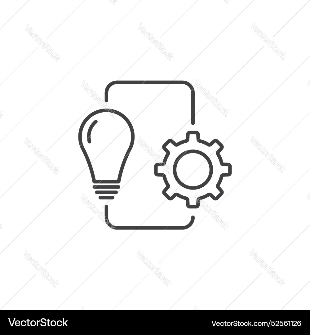 Implementation icon set on white background Vector Image