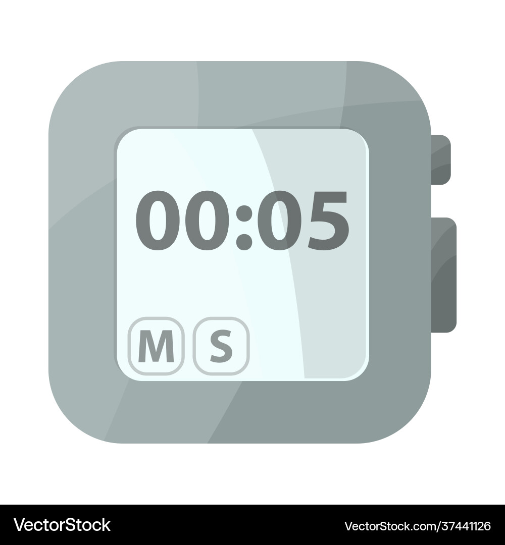 Isolated object stopwatch and clock icon web vector image