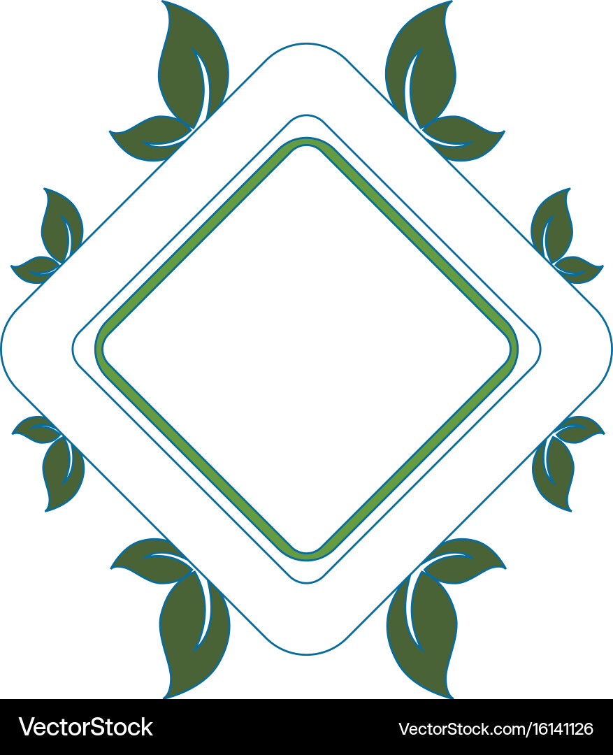 Isolated sheets trees symbol vector image