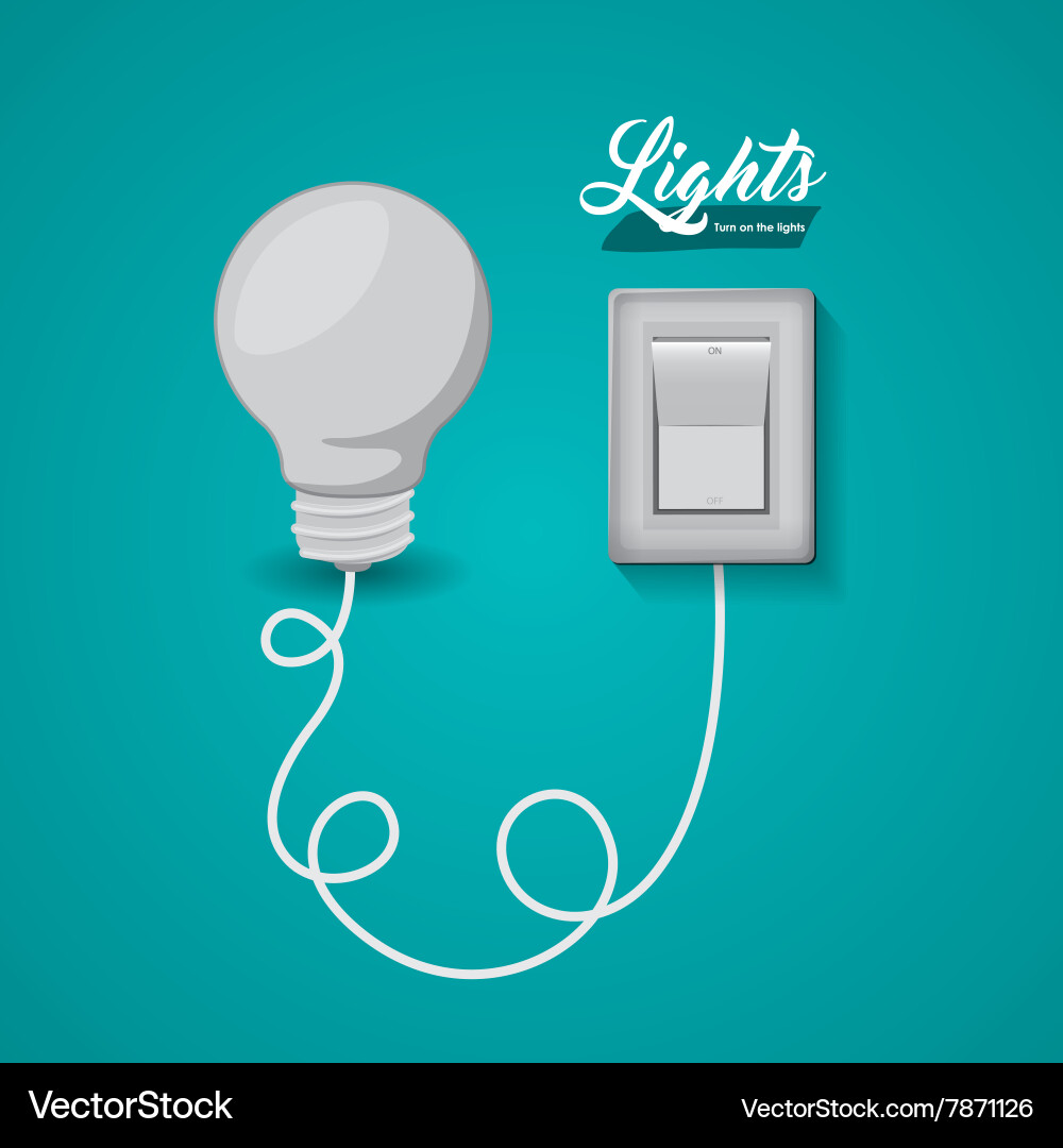 Light switch design vector image