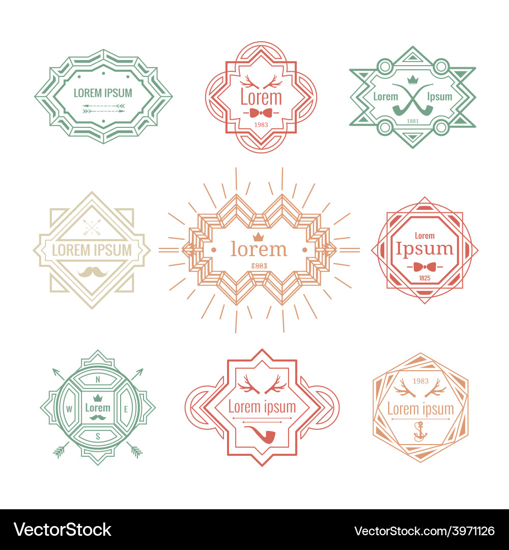 Retro Label Set Royalty Free Vector Image - VectorStock