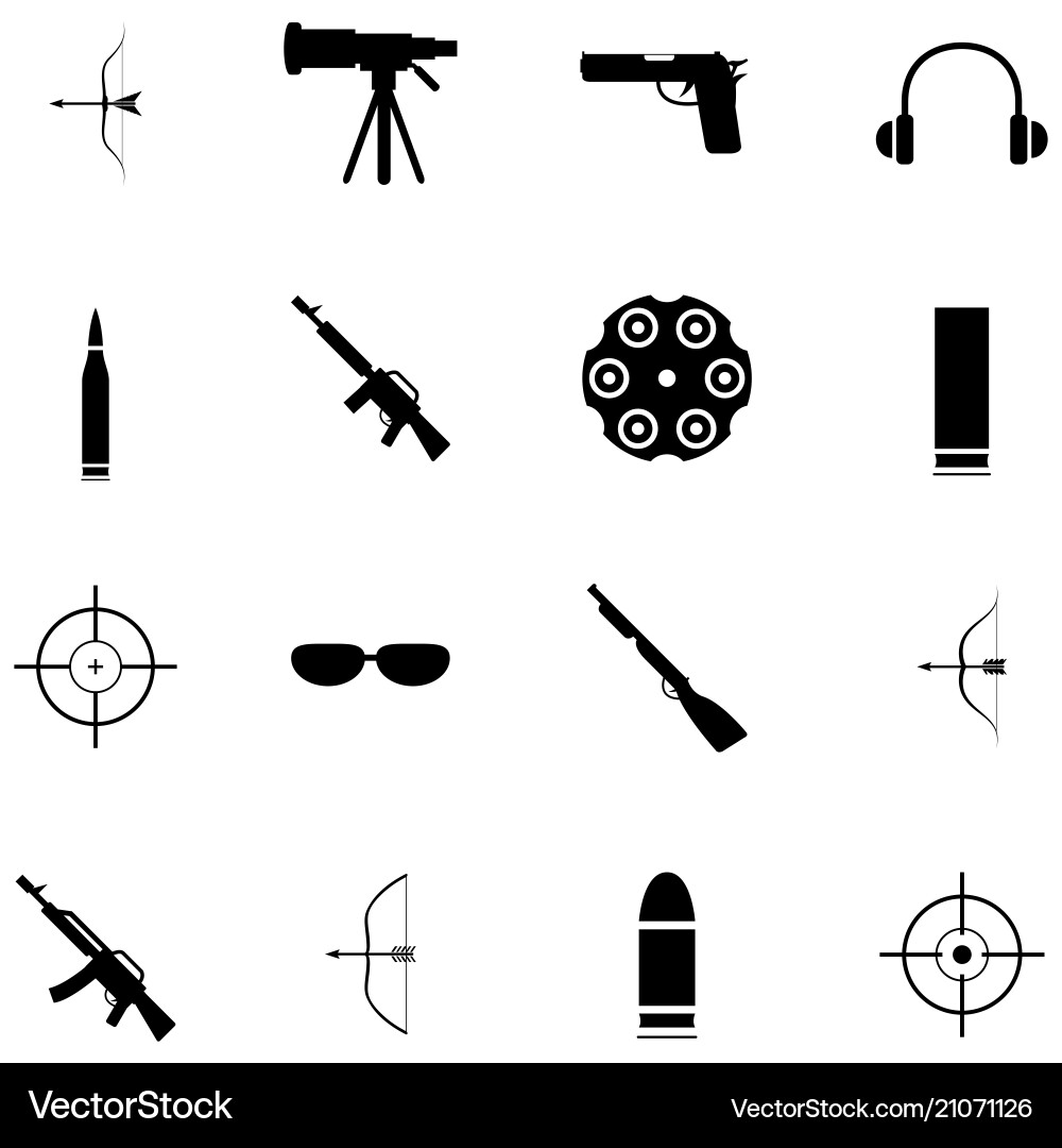 Shooting range icon set Vector Image