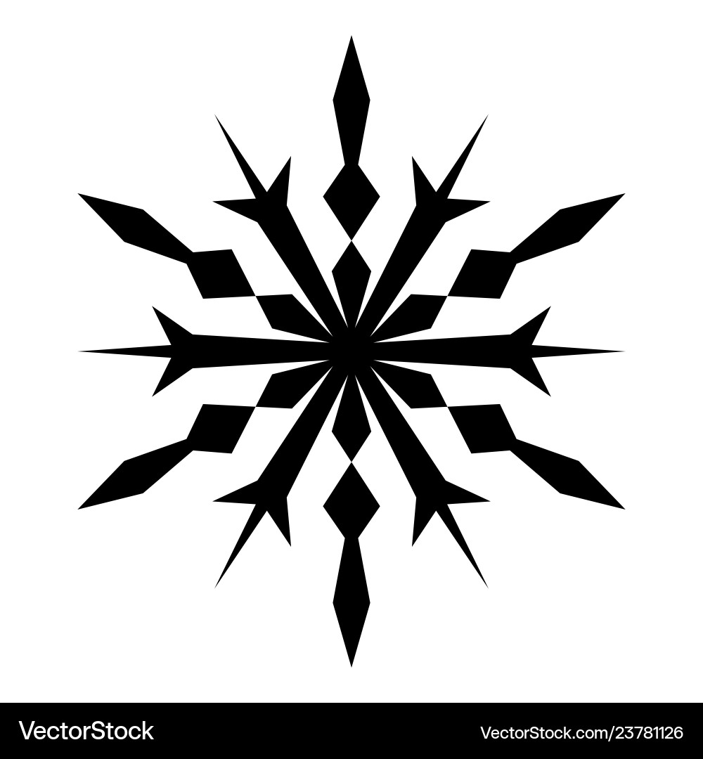 Simple isolated snowflake Simple isolated snowflake vector image
