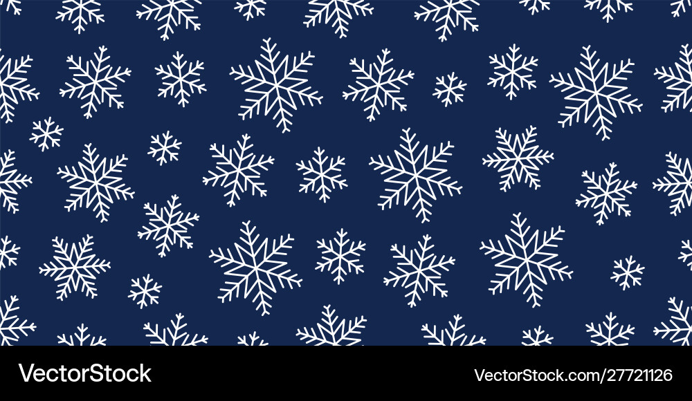 Snowflake Seamless Pattern vector image