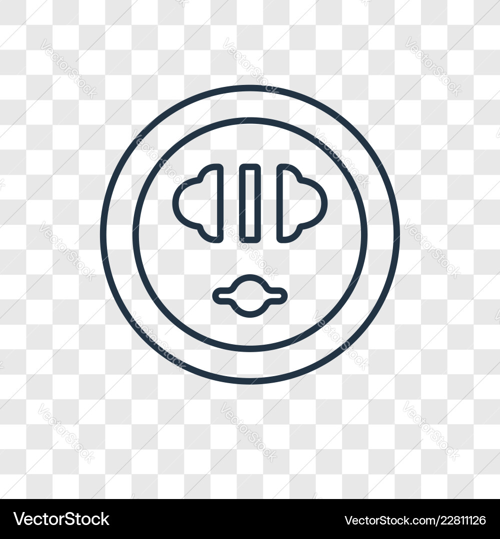 Socket concept linear icon isolated vector image