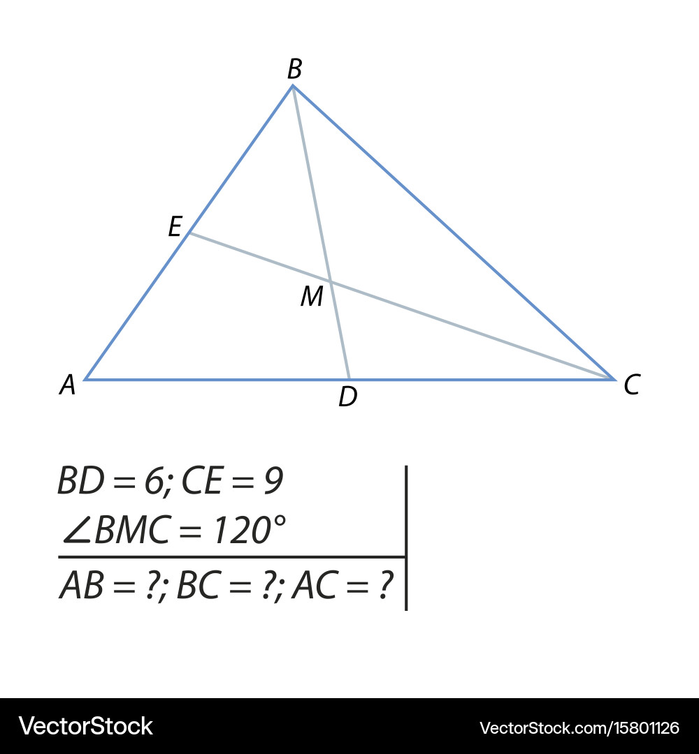Triangle Side Length Calculation vector image