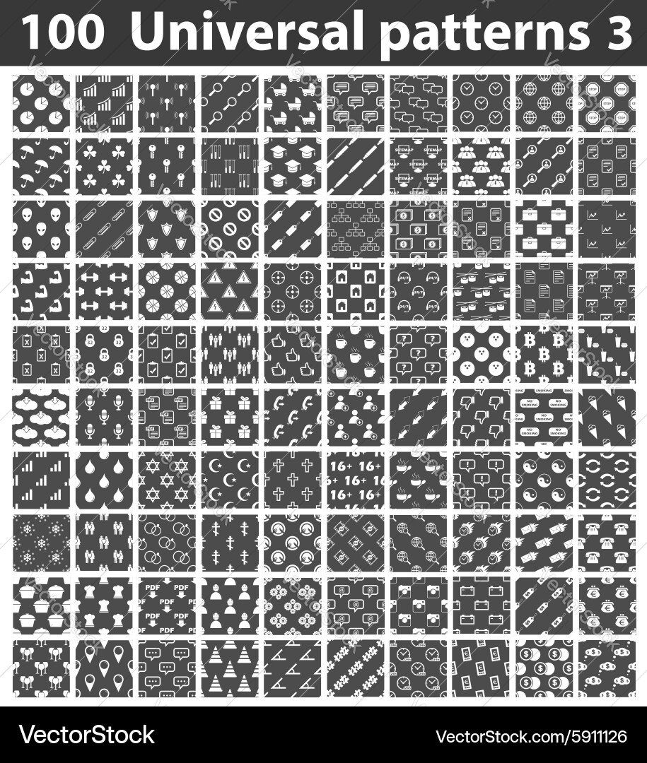 Universal patterns set 3 vector image