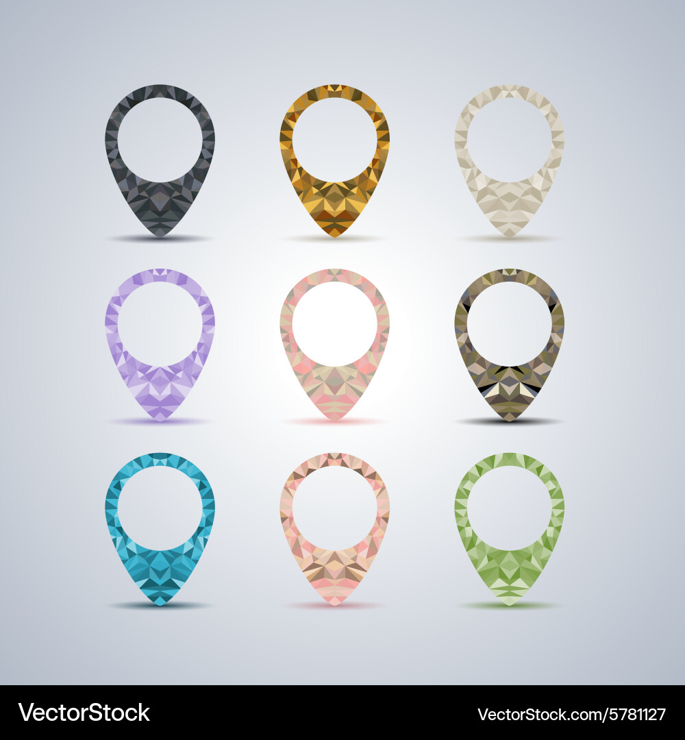 A set of pointers to map the triangles vector image