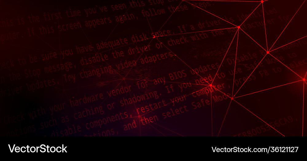 Abstract red background malware or hack attack Abstract red background malware or hack attack Vector Image