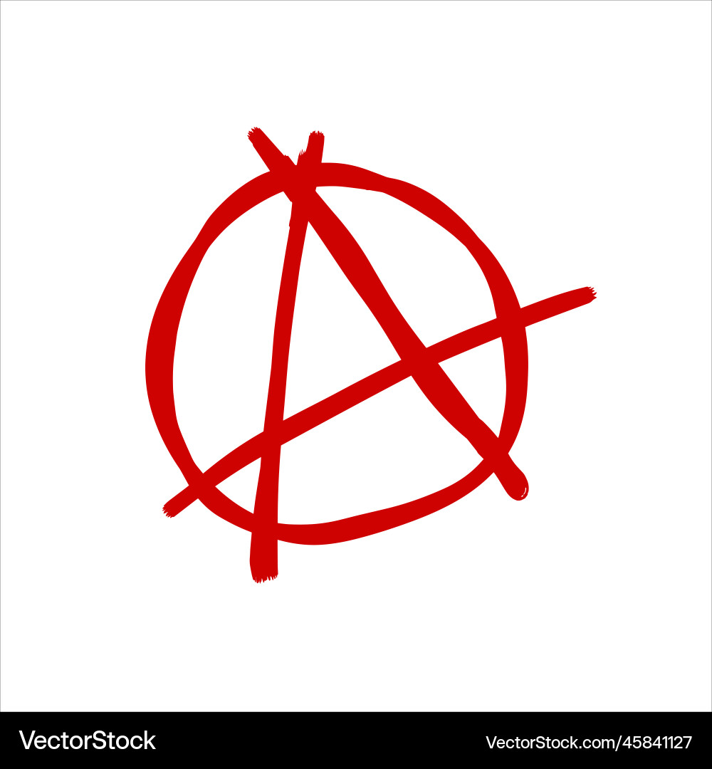 Anarchy letter a in the circle Anarchy letter a in the circle vector image