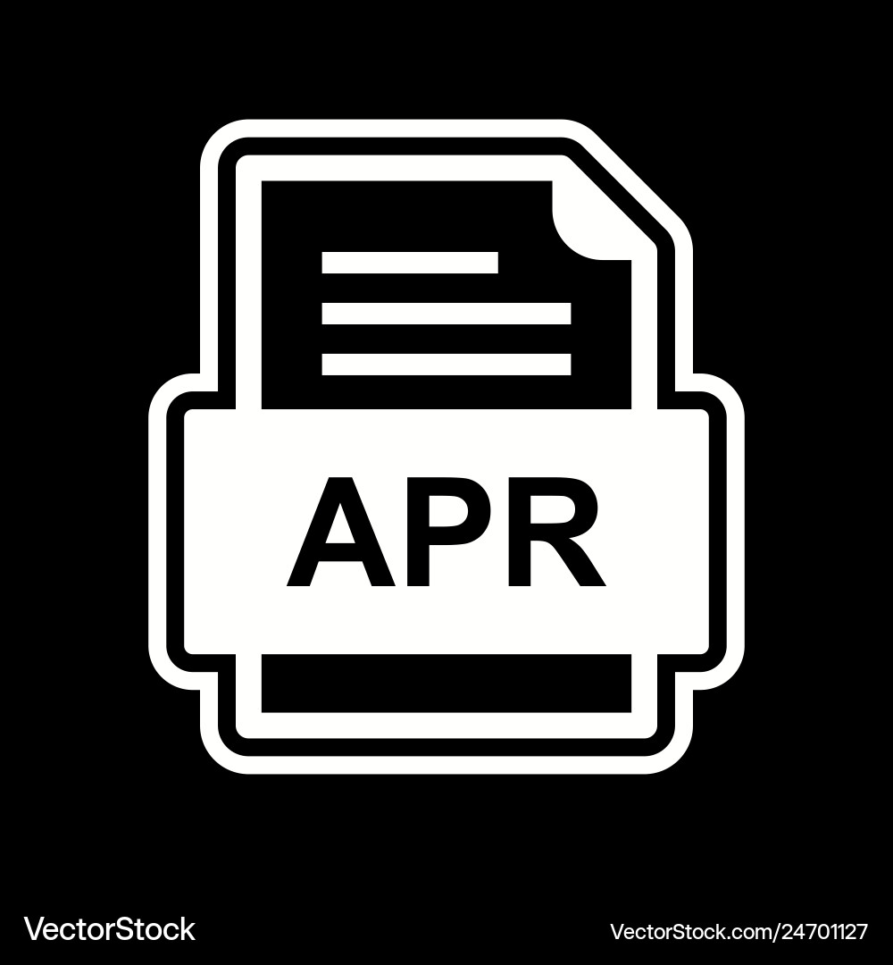Apr file document icon Vector Image