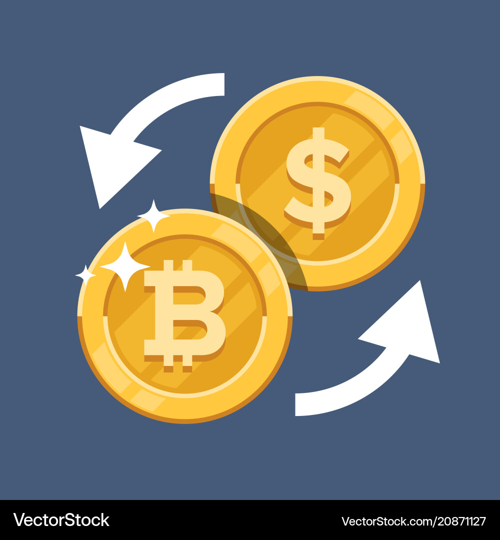 Bitcoin Currency Exchange Crypto – Royalty-Free Vector | VectorStock