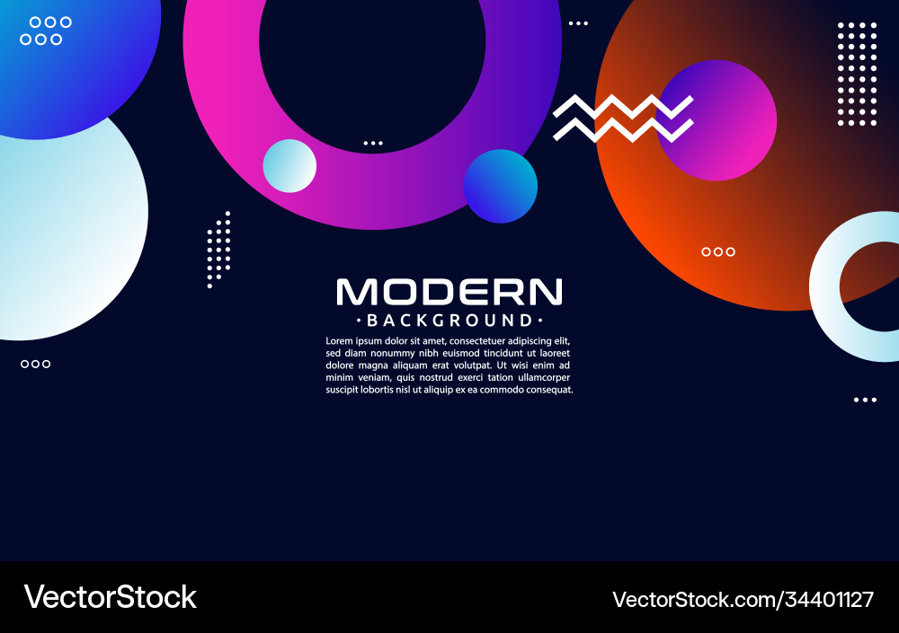 Colorful abstract background with random circle vector image