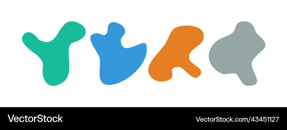 Colour liquid blob shapes Colour liquid blob shapes vector image