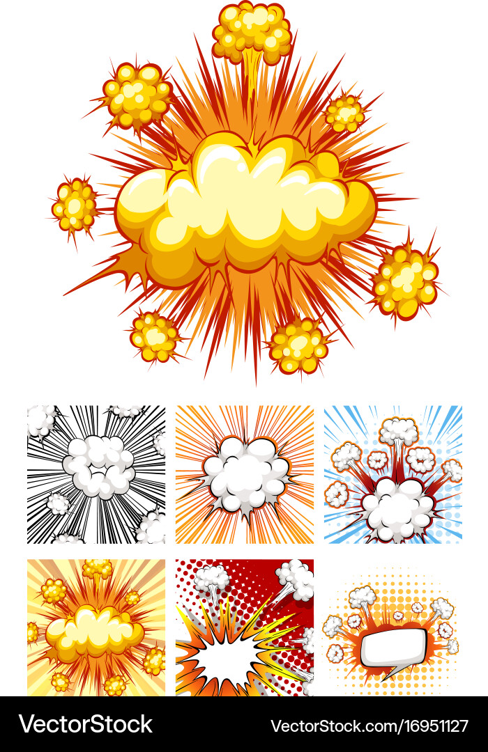 Explosion Cloud Patterns Vector Image