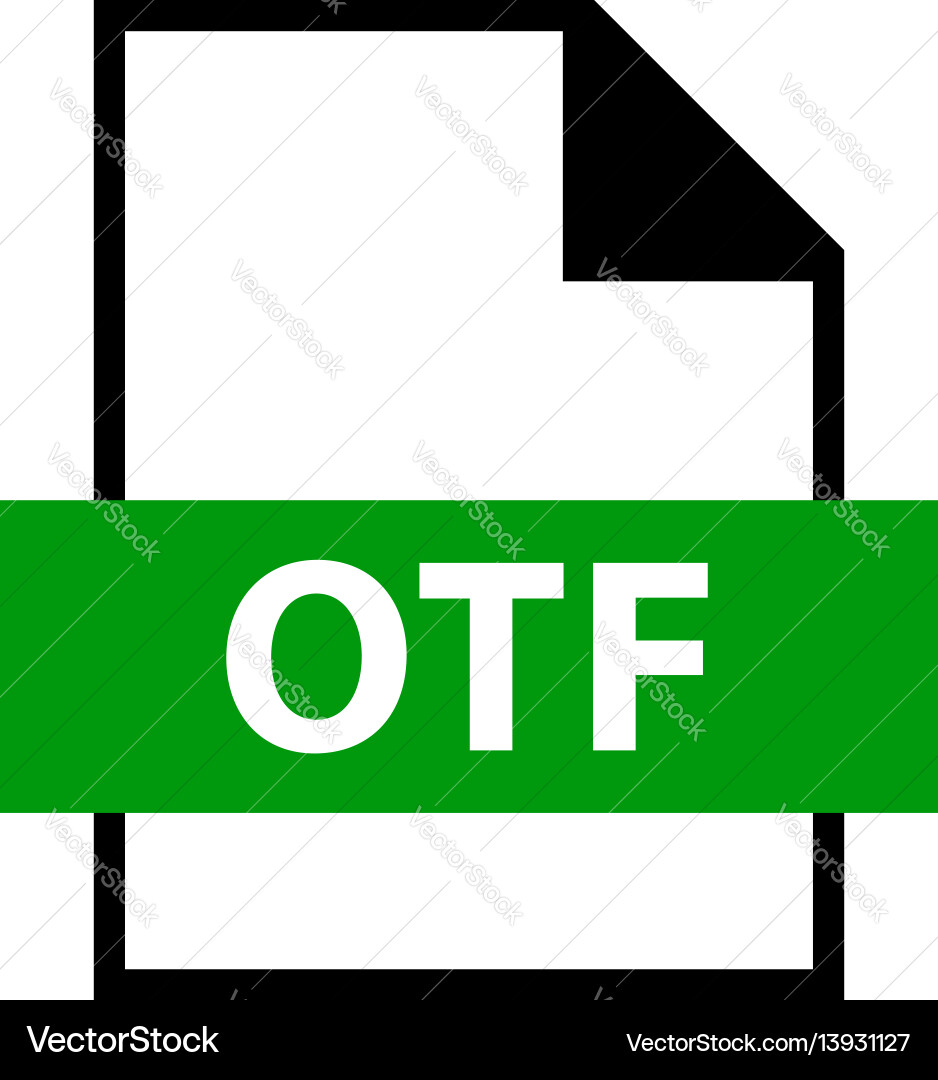 File name extension otf type vector image
