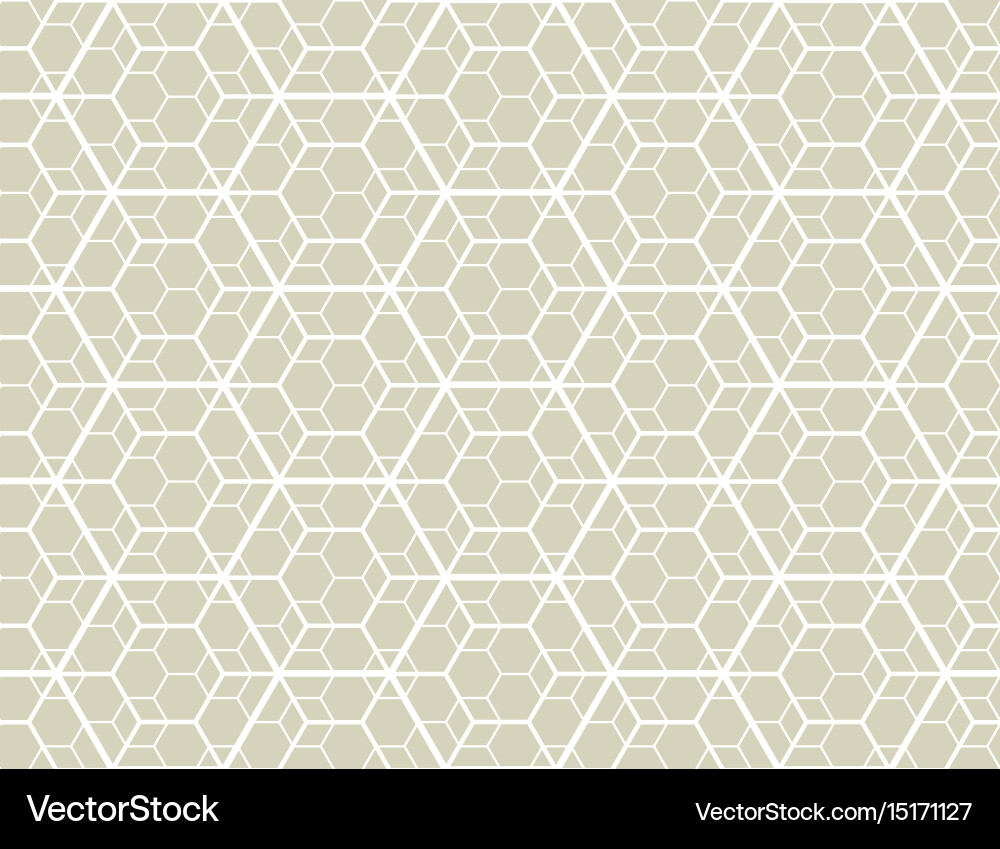 Geometry line hexagonal seamless pattern vector image