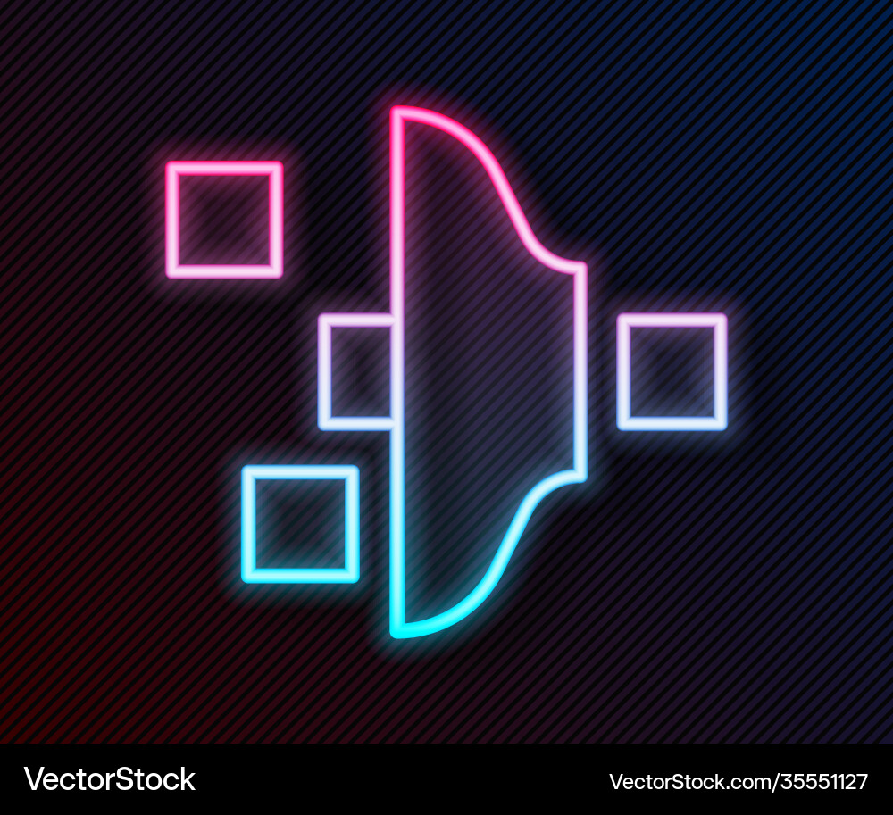 Glowing neon line filter setting icon isolated Glowing neon line filter setting icon isolated vector image