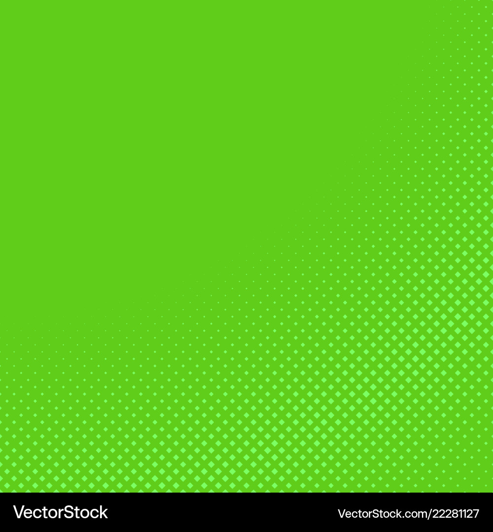 Green halftone diagonal square pattern background vector image
