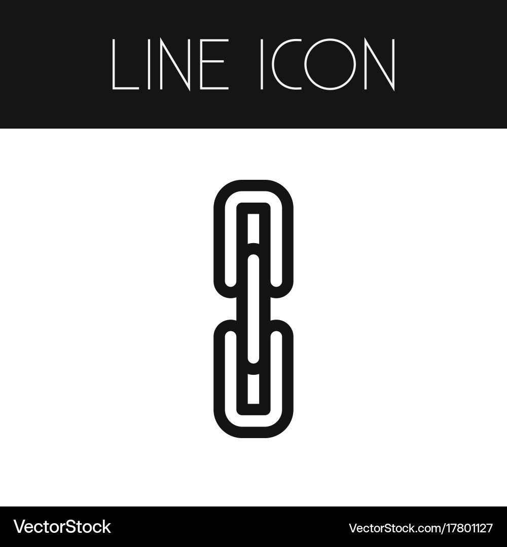 Isolated attach outline link element can vector image