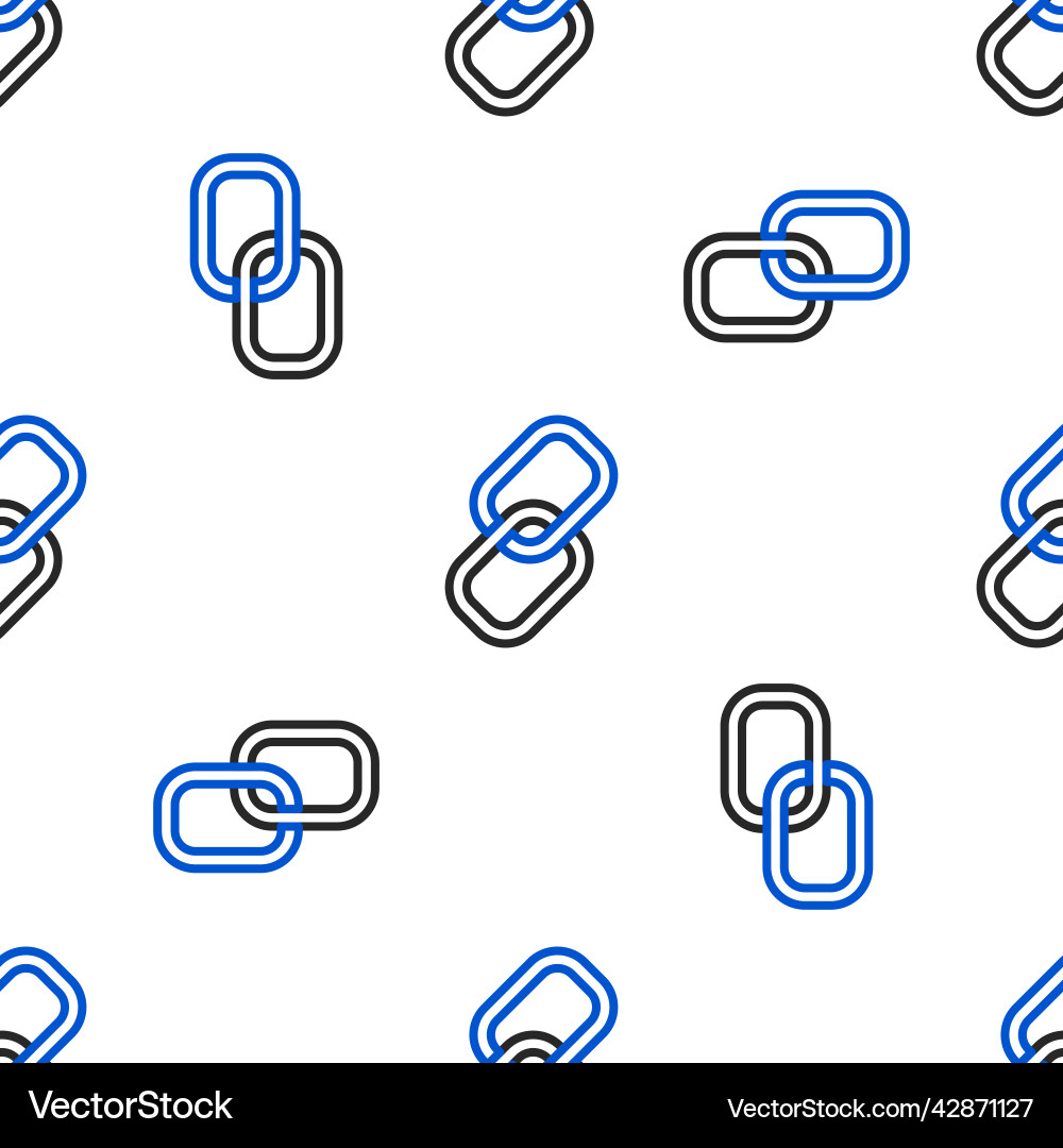 Line chain link icon isolated seamless pattern Line chain link icon isolated seamless pattern Vector Image