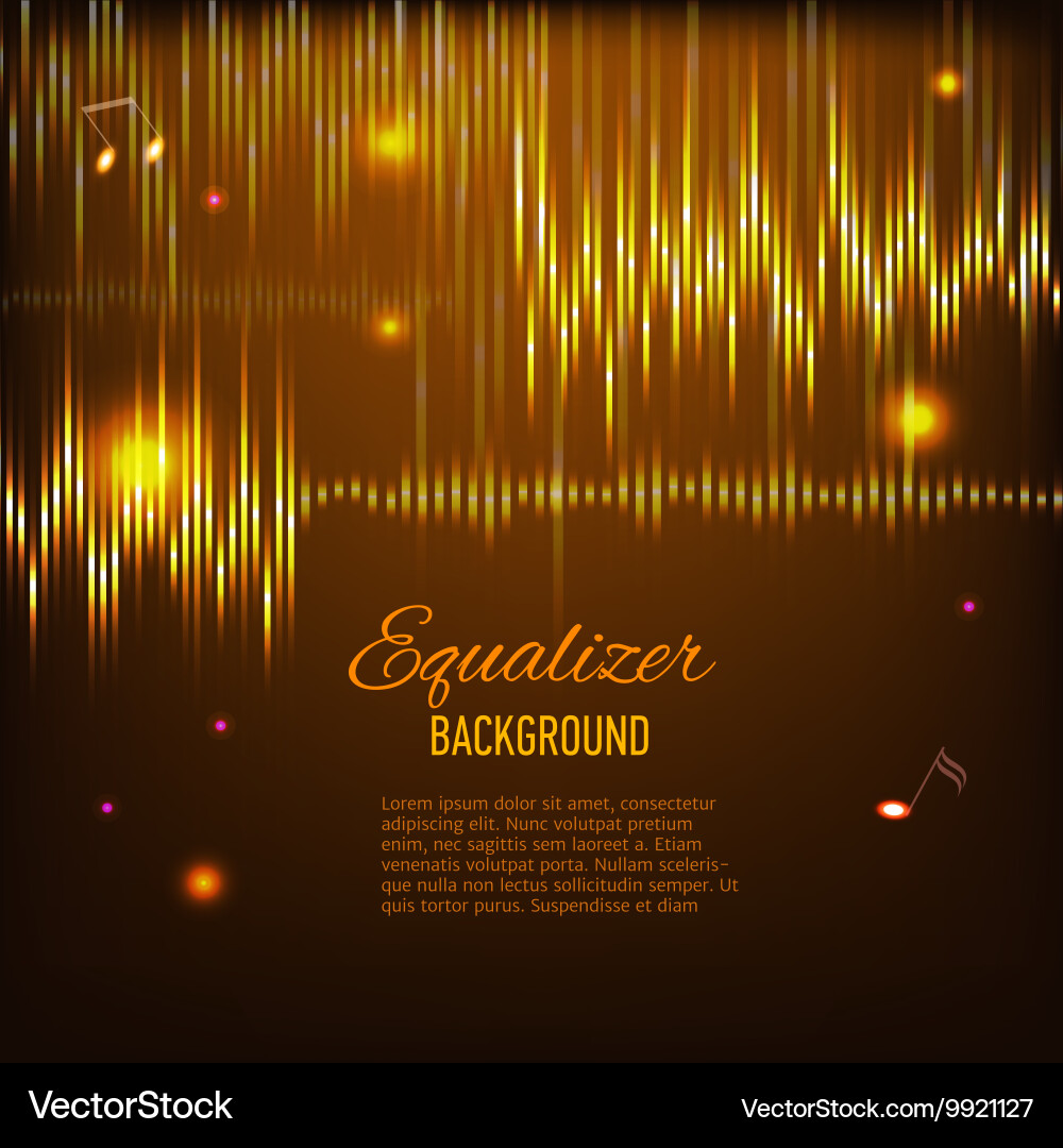 Musical background with key notes and equalizer Musical background with key notes and equalizer vector image