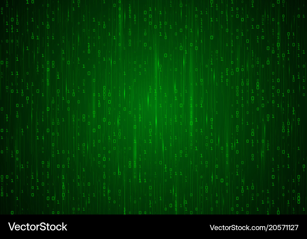 Neon Matrix Code Background vector image